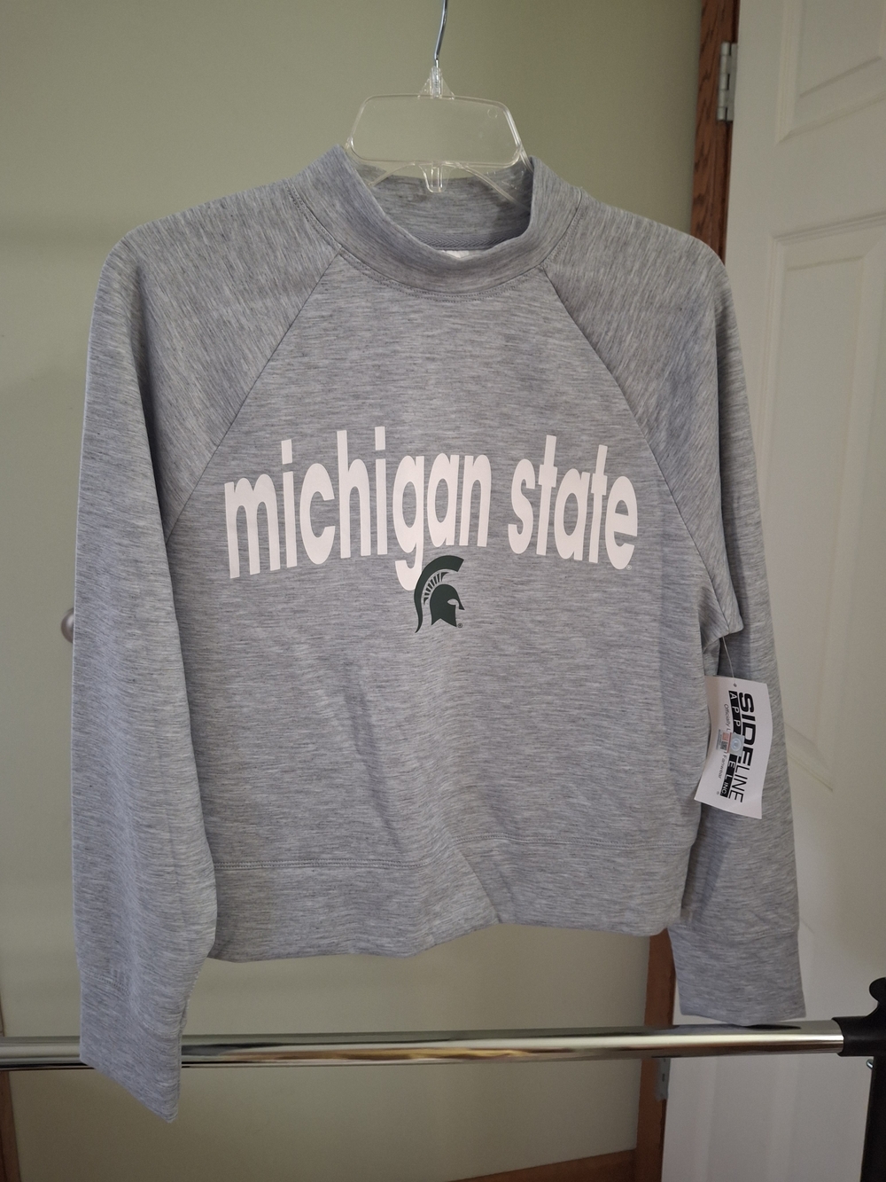 Michigan State Women's Gray Cropped Sweatshirt